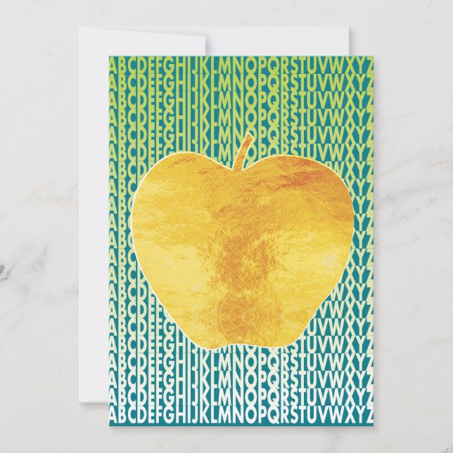 ABC Golden Apple Retirement Send Off Invitation (Front)