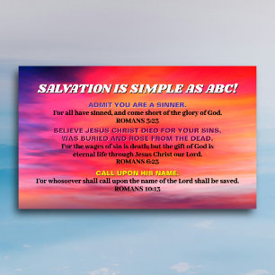 ABC Gospel Christian KJV Scripture  Business Card