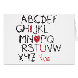 ABC I Heart You Personalised