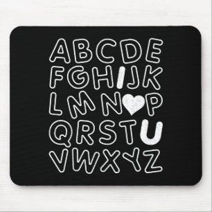 Abc I Love You Alphabet Teachers Day Valentines Da Mouse Mat