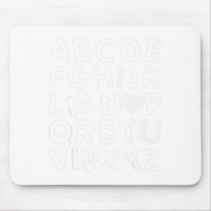 Abc I Love You Alphabet Teachers Day Valentines Da Mouse Mat
