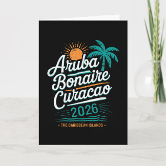 Abc Islands Aru Bonaire Curaçao Cruise Vacation 20 Card