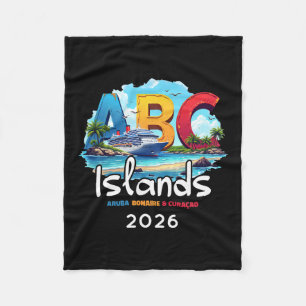 Abc Islands Aruba Bonaire Curacao Cruise Vacation Fleece Blanket