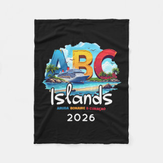 Abc Islands Aruba Bonaire Curacao Cruise Vacation Fleece Blanket