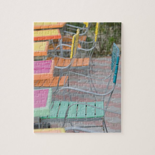 ABC Islands, ARUBA, Palm Beach: Colourful Cafe Jigsaw Puzzle (Vertical)
