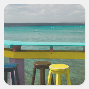 ABC Islands, BONAIRE, Kralendijk: Ocean View Square Sticker