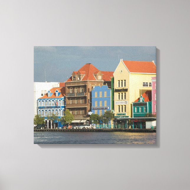 ABC Islands, CURACAO, Willemstad: Harborfront 2 Canvas Print (Front)