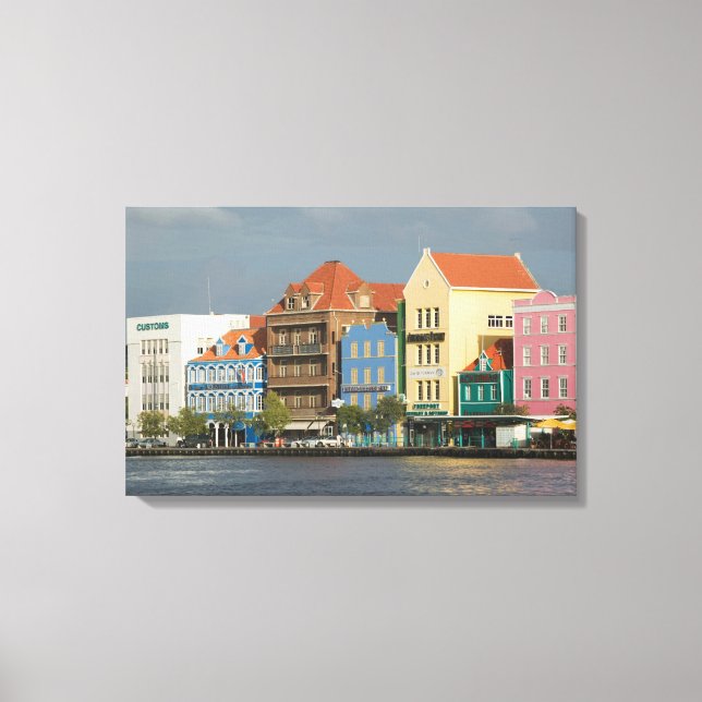 ABC Islands, CURACAO, Willemstad: Harborfront 2 Canvas Print (Front)