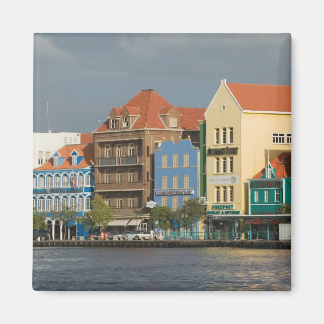 ABC Islands, CURACAO, Willemstad: Harborfront 2 Magnet (Front)
