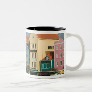 ABC Islands, CURACAO, Willemstad: Harborfront 2 Two-Tone Coffee Mug