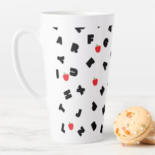 abc kindergarten letter safari wild tree school  latte mug