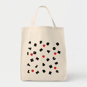 abc kindergarten letter safari wild tree school tote bag