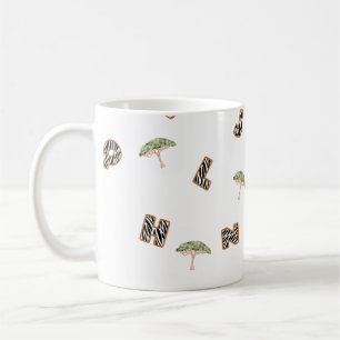 abc letter zebra safari wild zoo tree school kids coffee mug