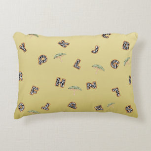 abc letter zebra safari wild zoo tree school kids decorative cushion