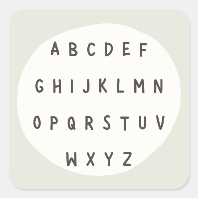 ABC letters. alphabet . Stickers & Labels (Front)