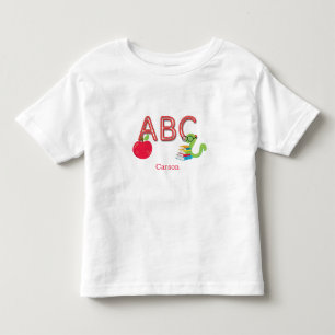 ABC Letters Bookworm Personalised Toddler T-Shirt