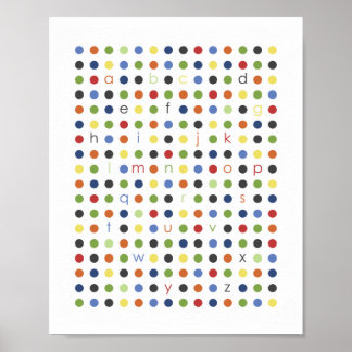 ABC Modern Dot Wall Art Poster