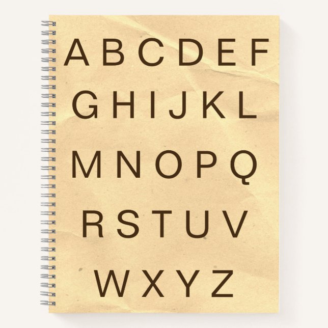 ABC Paper Alphabet Letters Practice Notebook (Front)