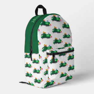 ABC Recycling Garbage Truck Personalised Name Printed Backpack