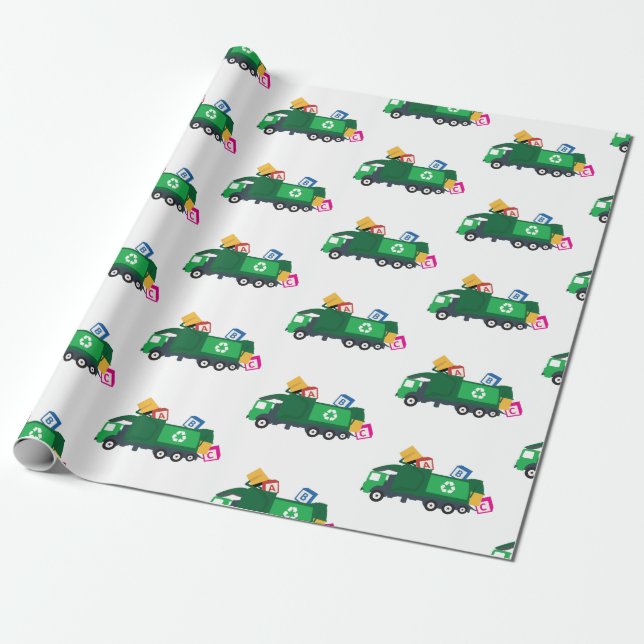 ABC Recycling Garbage Truck Wrapping Paper (Unrolled)