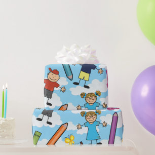 ABC School Children Wrapping Paper