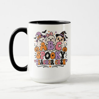 ABC Spooky Teacher Crew Halloween Mug | Cute Ghost