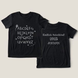 ABC Sterne weiß - Tafel Kreide Einschulung Tri-Blend Shirt