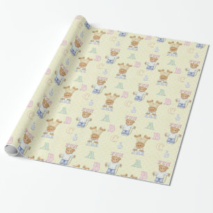 ABC Teddy Bears Wrapping Paper