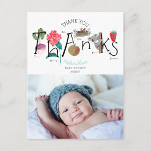 ABC Thank You Photo Postcard