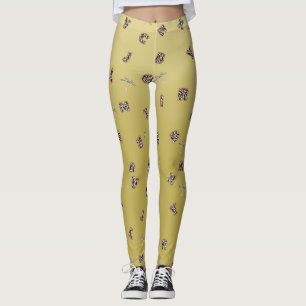 ABC Zebra Safari Tree Gold Gradient Back to school Leggings