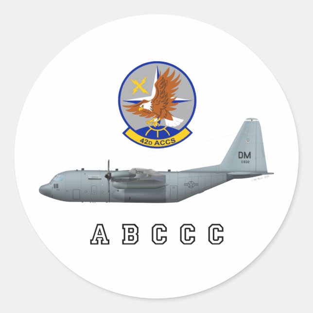 ABCCC 42nd ACCS Classic Round Sticker (Front)