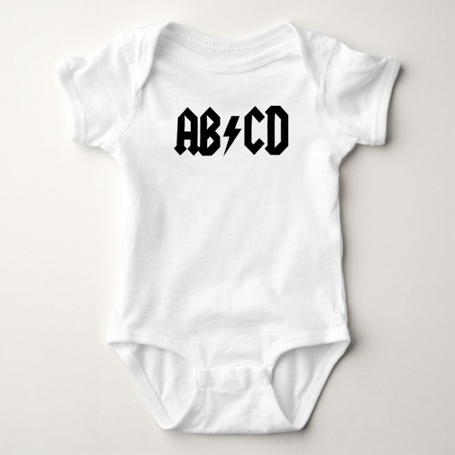 ABCD Baby T-Shirt Bodysuit (Front)