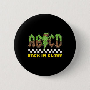 Abcd Back In Cl Rock Back To School Boys Girls Tea 6 Cm Round Badge
