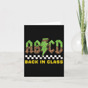 Abcd Back In Cl Rock Back To School Boys Girls Tea Card