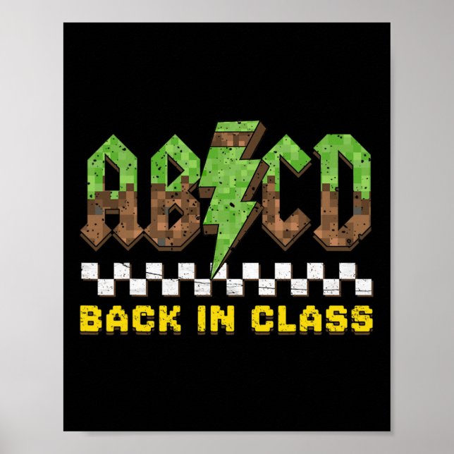 Abcd Back In Cl Rock Back To School Boys Girls Tea Poster (Front)