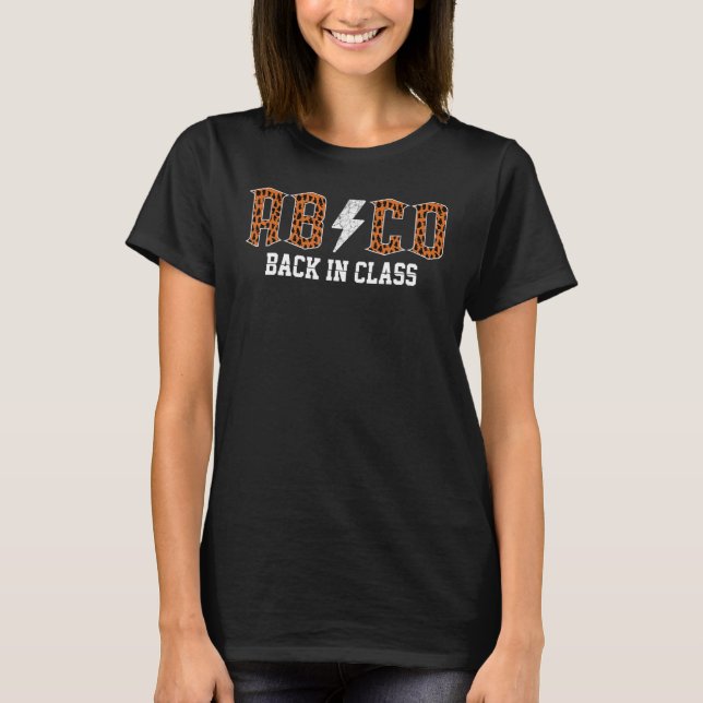 ABCD Back in Class Teacher Back To School T-Shirt (Front)