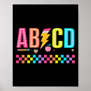 Abcd Back To School Tee Poster