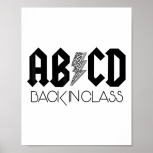 Abcd Ck In Cl Leopard Ck To School Teacher Kids Poster
