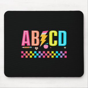 Abcd Ck To School Tee Mouse Mat