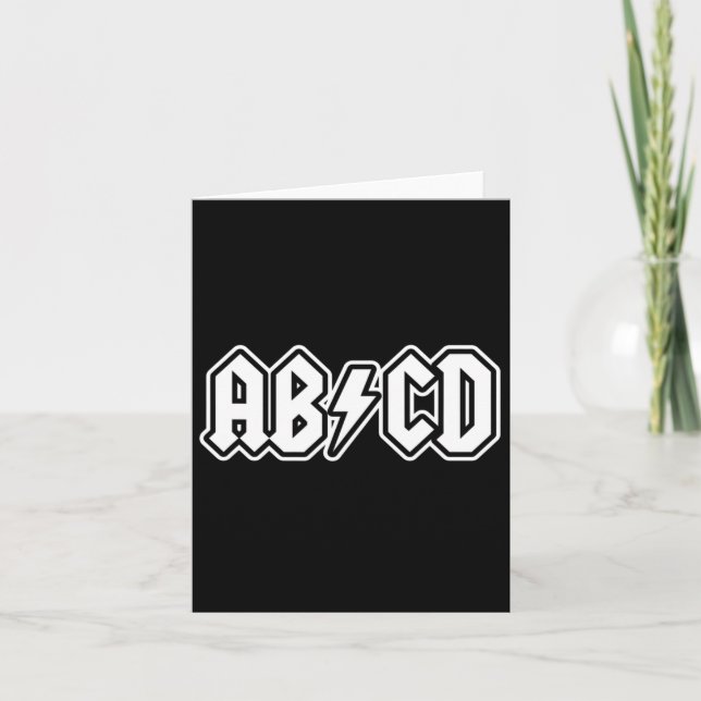 Abcd Fun Back To School Teacher Student  Card (Front)
