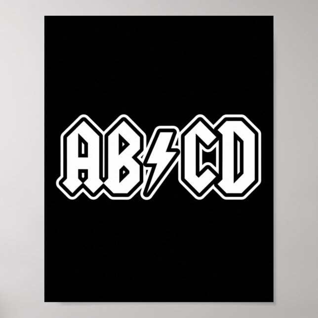 Abcd Fun Back To School Teacher Student  Poster (Front)