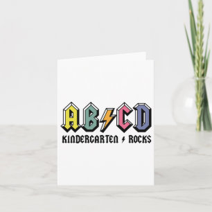 Abcd Kindergarten Rocks Ck To School Kindergarten Card