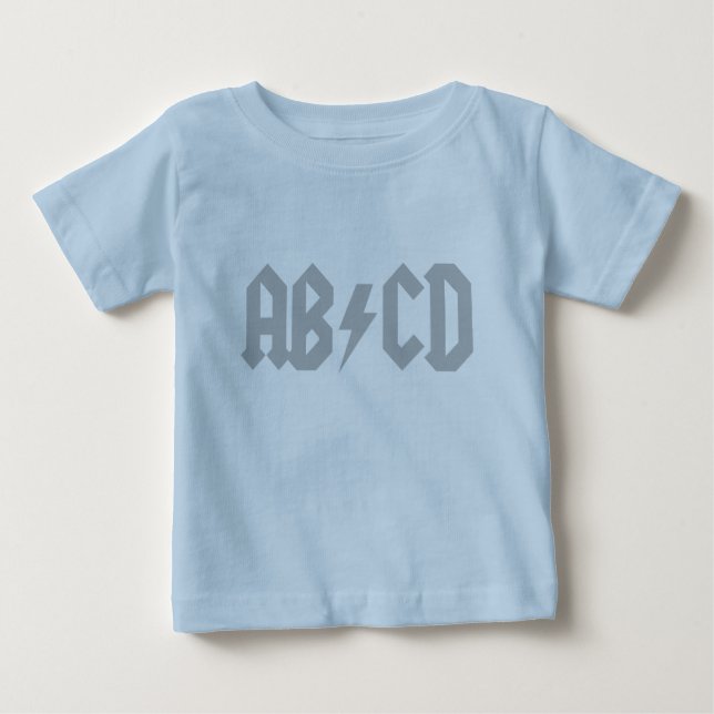 ABCD Lightning Bolt Baby T-Shirt (Front)