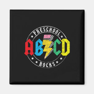 Abcd Preschool Rocks 1st Day Pre-k Teacher Back To Magnet