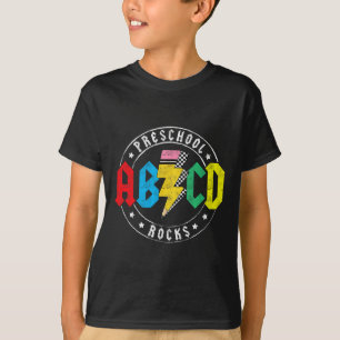 Abcd Preschool Rocks 1st Day Pre-k Teacher Back To T-Shirt