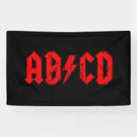 ABCD rock music funny symbol fake acdc joke school