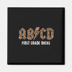 Abcd Rocks First Grade Back To School Leopard Teac Magnet