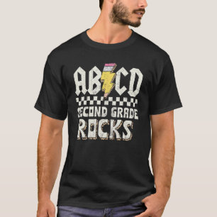 ABCD Second Grade Rocks Back To School 2nd Grade T T-Shirt