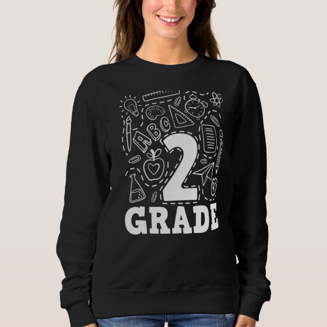 Abcd Second Grade Teacher Student Happy First Day  Sweatshirt (Front)