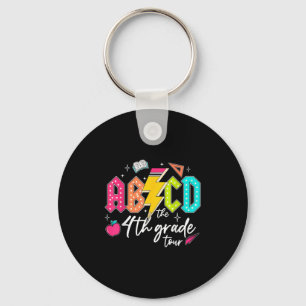 Abcd The 4th Grade Tour Pencil Lightning Rock Boys Key Ring